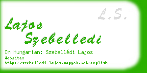lajos szebelledi business card