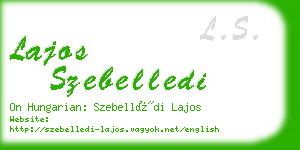 lajos szebelledi business card